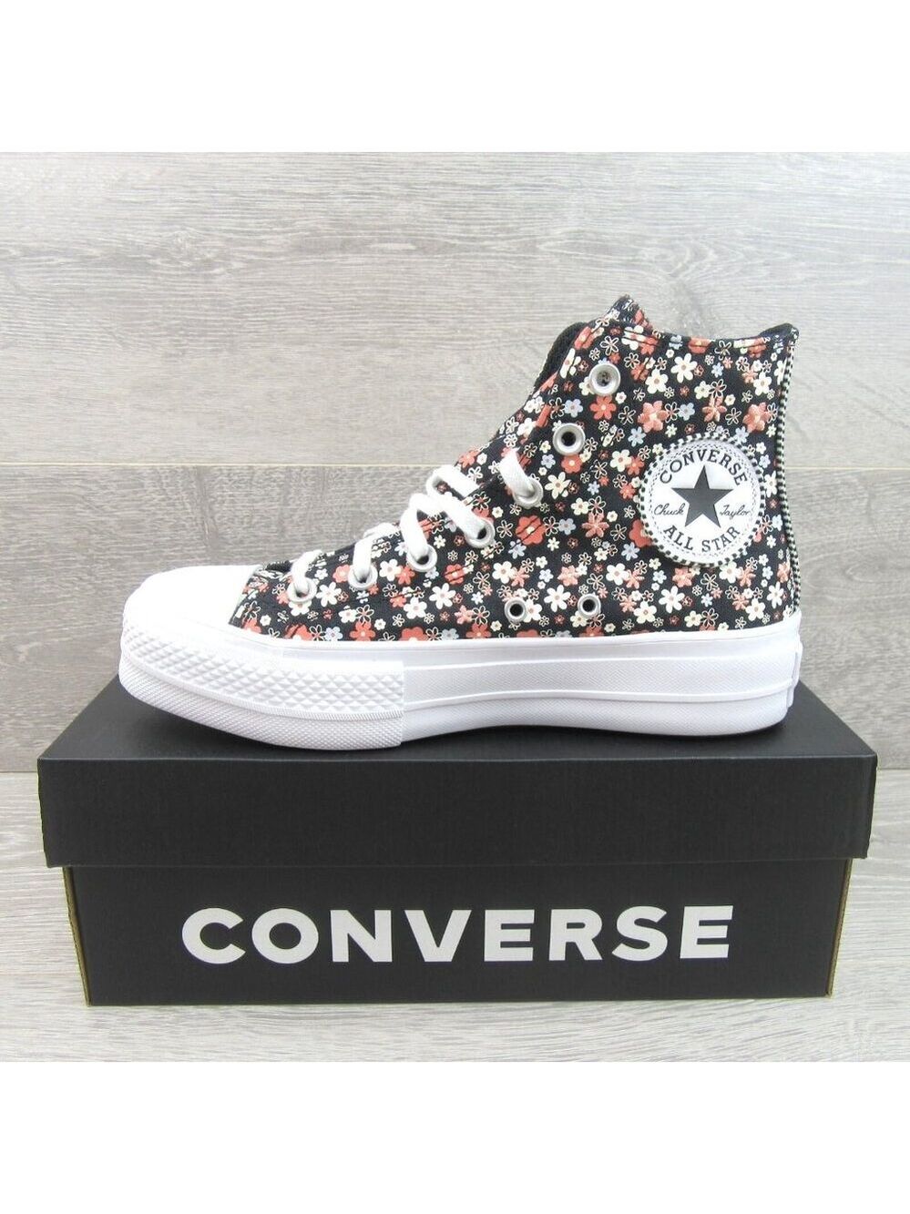 Converse CTAS Lift Platform Petite Floral Petals Womens Size 7.5 NEW - Picture 3 of 15